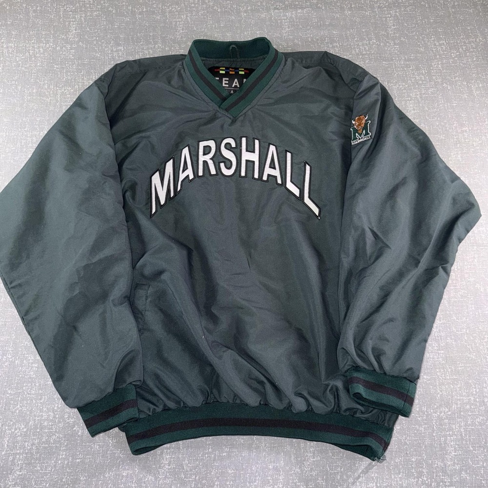 Marshall Thundering Herd Jacket Mens Medium Green NCAA Football Team Apparel